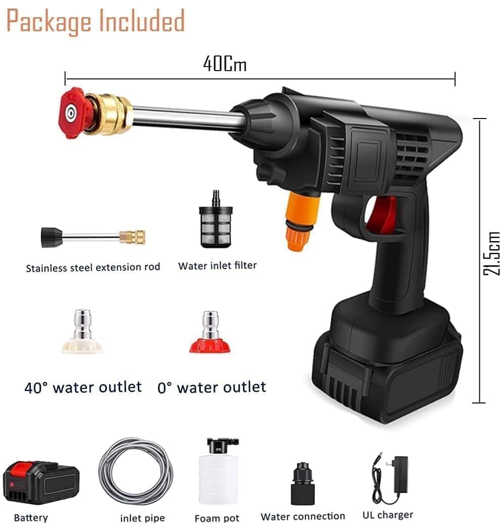 High Pressure Washer Water Gun 48V 12000mAh Car Wash and Bike Cleaning - 6 month warranty ⭐⭐⭐⭐⭐ (4.9/5) 851 Reviews