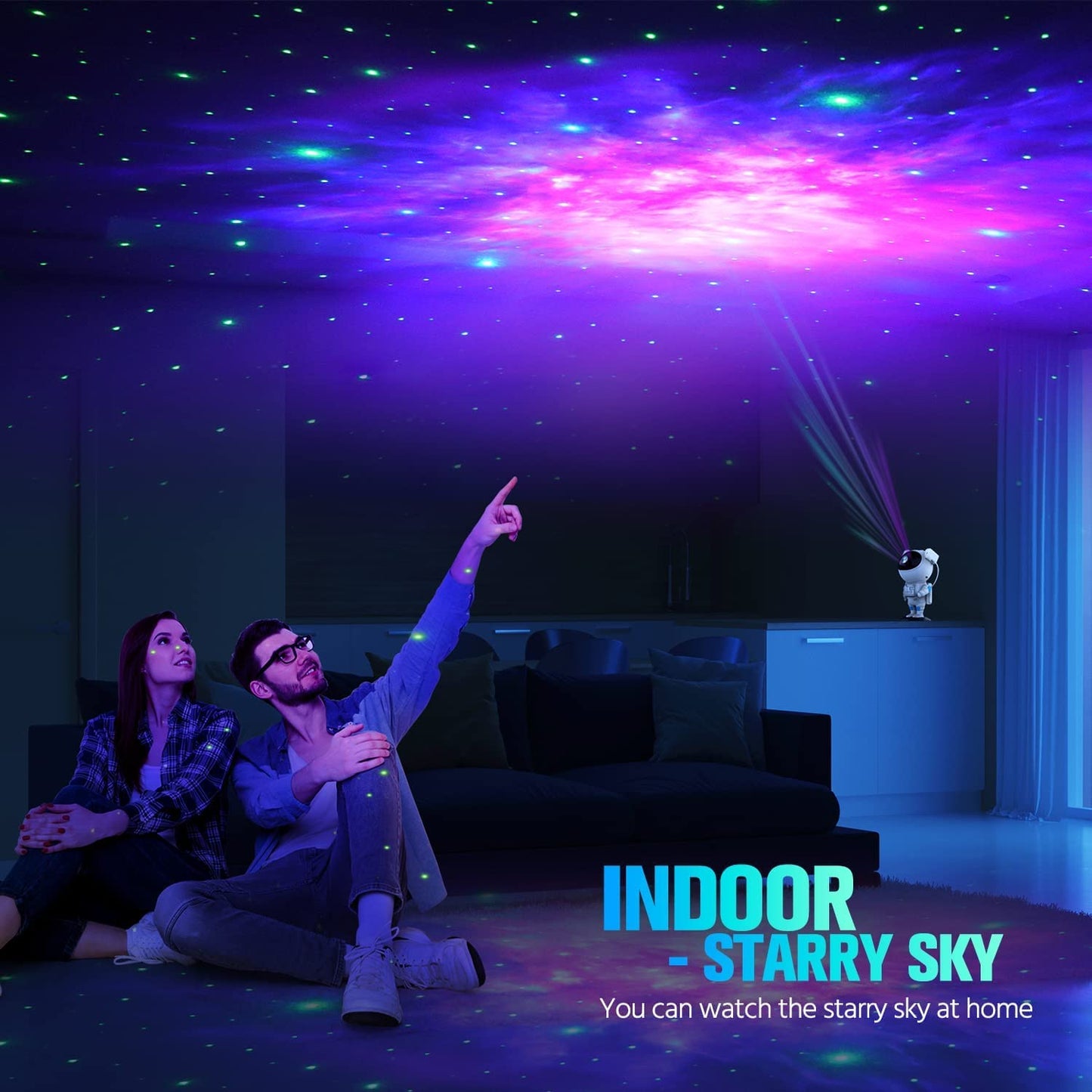 Nexila Astronaut Baby Star Projector, 30 Projection Modes 360 night Lamp with Timer Remote, Dimmable Combinations Romantic Starry Sky Best Gift for