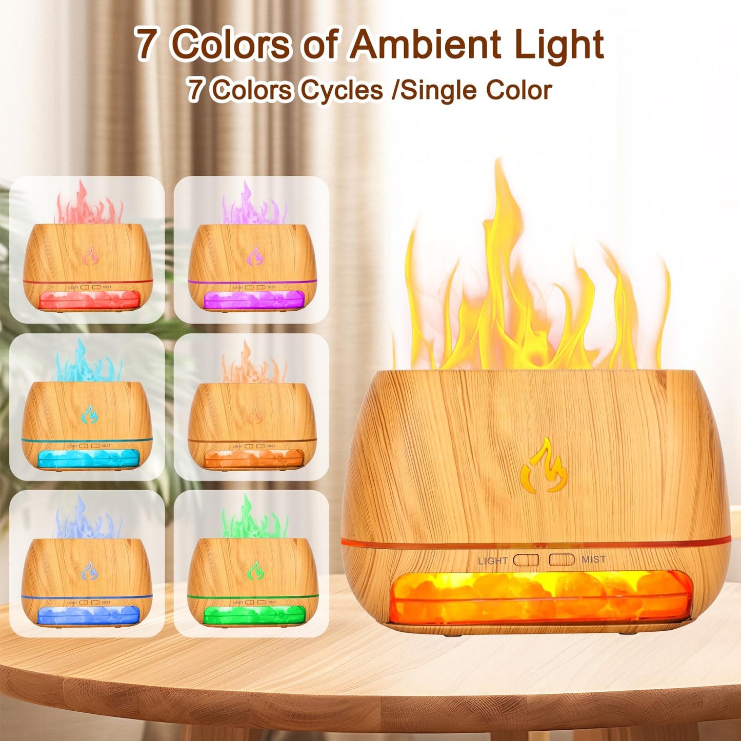 3-in-1 Ultrasonic Essential Oil Diffuser & Himalayan Salt Lamp Diffuser & 7 Colours Changing- 6 Month Warranty ⭐⭐⭐⭐⭐ (4.9/5) 156 Reviews