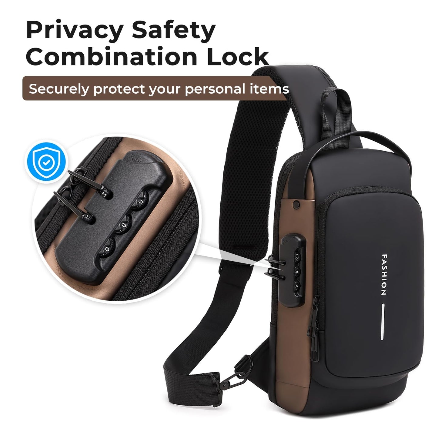 Aesthetic Sling Bag For Unisex , Crossbody Anti-Theft Chest Casual Daypack Waterproof ⭐⭐⭐⭐⭐ (4.9/5) 112 Reviews