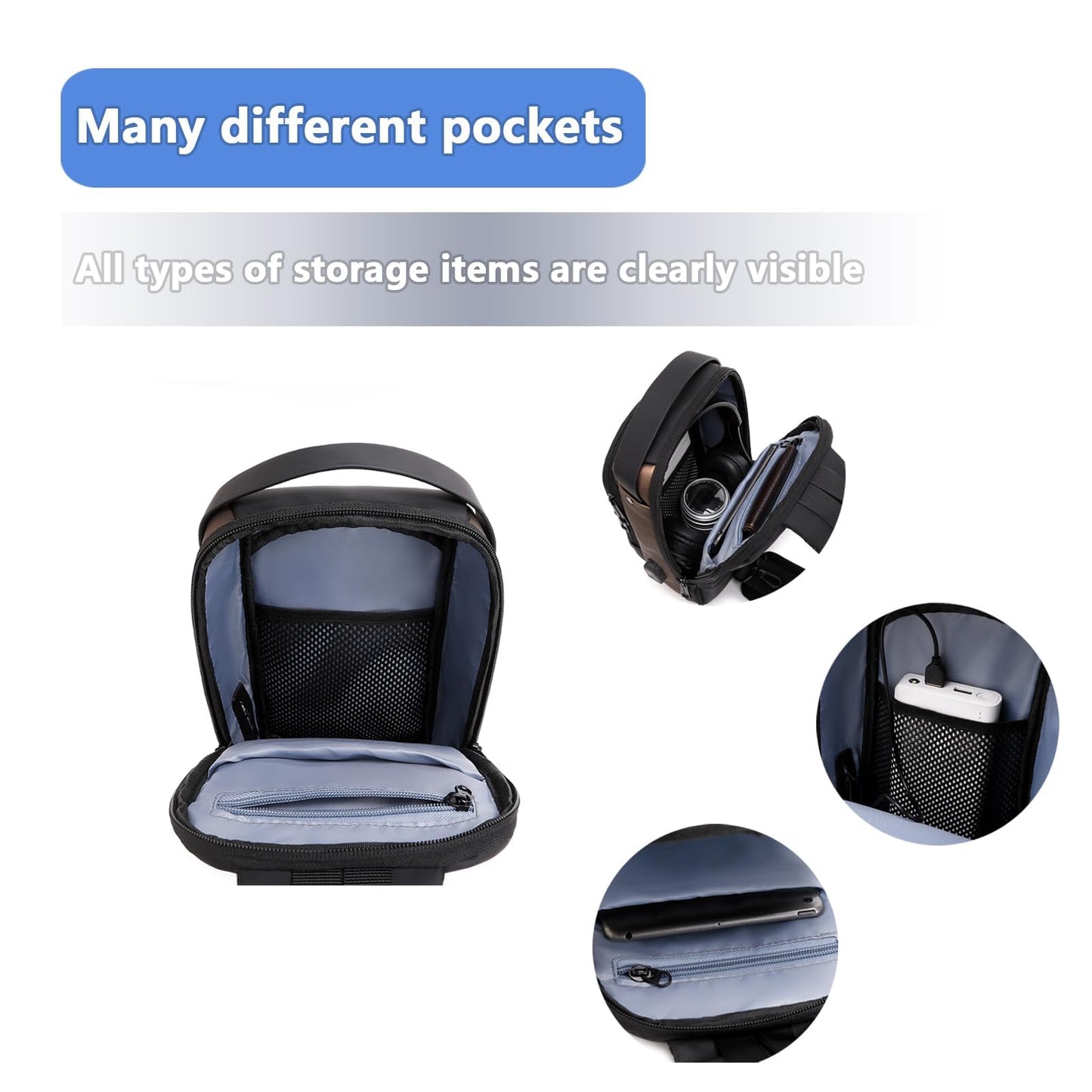 Aesthetic Sling Bag For Unisex , Crossbody Anti-Theft Chest Casual Daypack Waterproof ⭐⭐⭐⭐⭐ (4.9/5) 112 Reviews