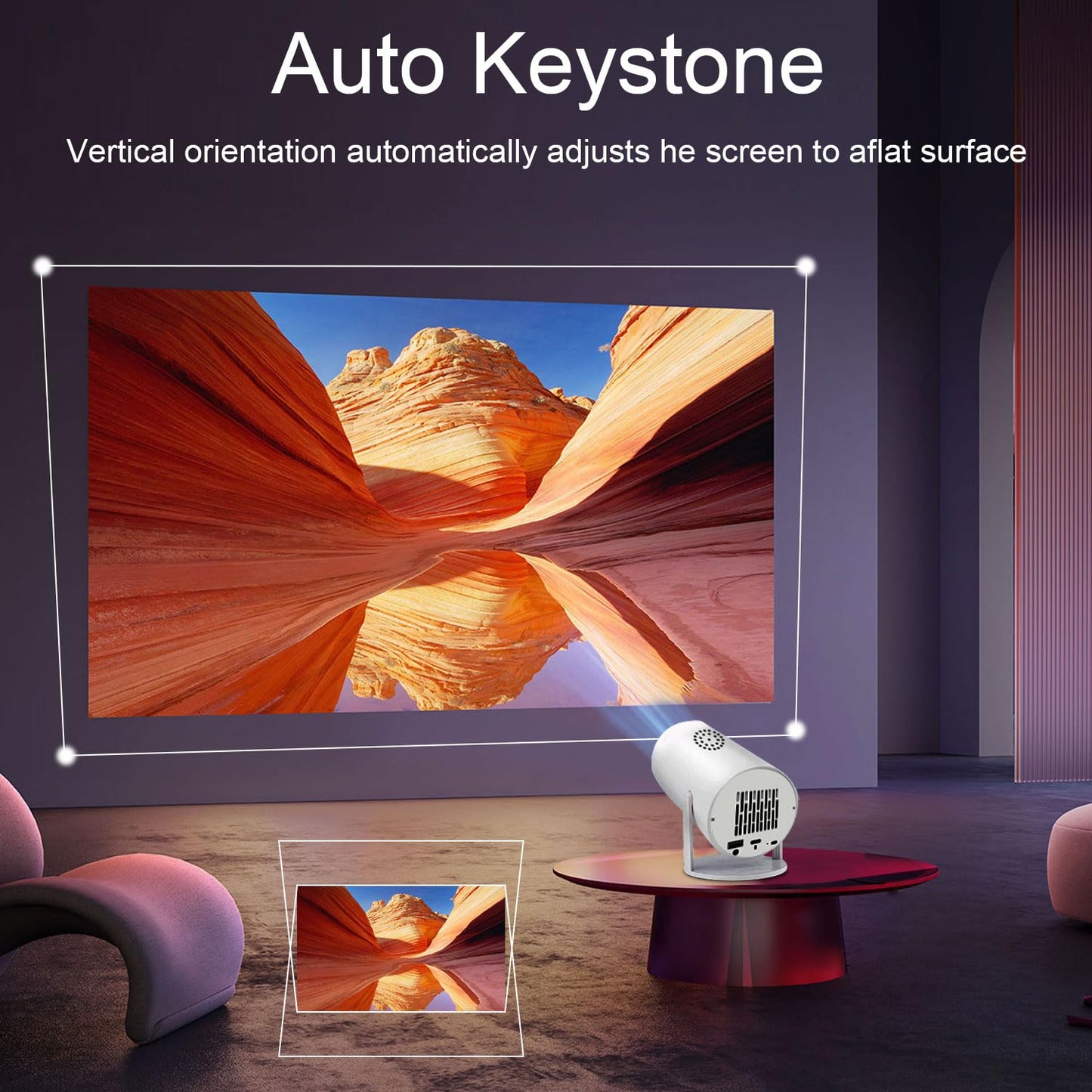 Android 4K Portable Mini Projector with WiFi Bluetooth Android 13 1080P, for Home Theatres, Outdoor Movies- 6 Month Warranty ⭐⭐⭐⭐⭐ (4.9/5) 785 Reviews