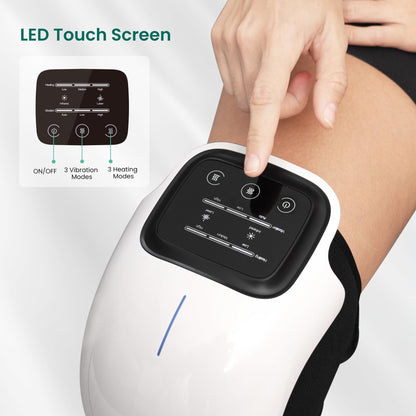 Nexila Cordless Knee Massager with Heat, FSA HSA Eligible, Heating Pad for Knee Pain, 3 Vibration Modes & 3 Heating Levels, Gifts for Men, Women, Heated Knee Brace Wrap- 1 Year warranty
