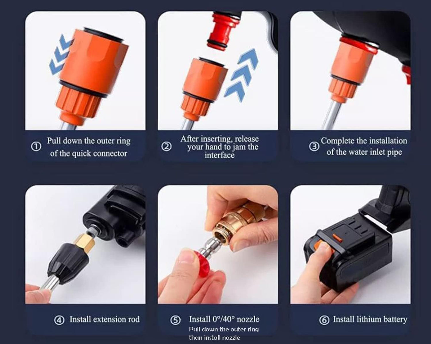 High Pressure Washer Water Gun 48V 12000mAh Car Wash and Bike Cleaning - 6 month warranty ⭐⭐⭐⭐⭐ (4.9/5) 851 Reviews